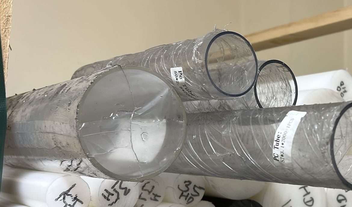 Polycarbonate Tube in stock at the Blacktown warehouse