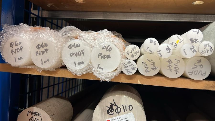 PVDF Rod in stock at the Blacktown warehouse